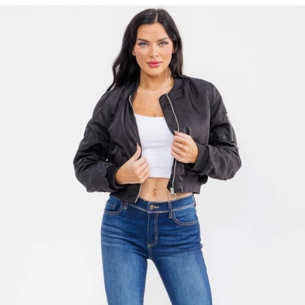 Black Bomber Jacket